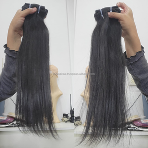 Pelucas de Cabello Humano Natural, Extensiones de Cabello Virgen Remy, Doble Trama a Máquina, Alta Calidad, 100% Cutícula Alineada, Color Personalizable - Product Image 1