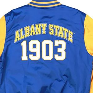 Albany State University Custom Winter Varsity Jacket HBCU College Letterman Coat Front Vintage Wholesale Campus Outerwear XS - Product Image 6