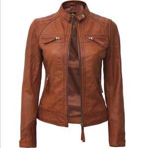 Dernière mode de veste en cuir pour femmes respirant anti-rides imperméable écologique qualité supérieure léger coton d'hiver - Product Image 1