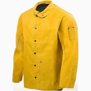 Vêtements de Protection de soudage en cuir fendu de vache de haute qualité veste bouffante avec tissu de laine vestes en cuir de travail à bas prix - Product Image 5