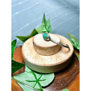 Navajo Handmade Cultural Collectible Sonoran Mountain Turquoise & Sterling Silver Cuff Bracelet - Product Image 3