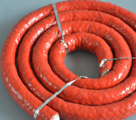 Manchon en fibre de verre en caoutchouc de silicone résistant au feu, tube en fibre de verre recouvert de caoutchouc de silicone pour la protection contre la chaleur - Product Image 3