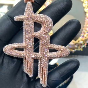 Pendentif à breloque bijoux fins pendentifs et breloques Style chaîne nouvelle mode diamants 925 argent Sterling personnalisé diamant glacé - Product Image 1