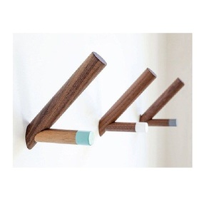 Belfi Design support de cintre mural support d'affichage crochet stockage crochets en bois crochet mural support, cintre en bois moderne. - Product Image 4