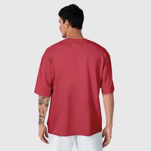 เสื้อยืดคอตตอนทรงบ็อกซี่คุณภาพสูง ป้องกันริ้วรอย สำหรับผู้ชาย ไซส์พลัส สไตล์ฮิปฮอป รับสกรีนโลโก้ เสื้อยืดเปล่าขายส่ง - Product Image 3