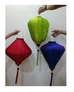 แบบดั้งเดิมกลางแจ้งตกแต่งแขวนโคมไฟไหม-เวียดนามฮอยอันโคมไฟผ้าไหมสำหรับบ้าน/ร้านอาหารตกแต่ง - Product Image 1