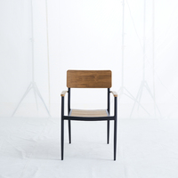 Chaises de restaurant modernes et minimalistes pour jardin, mobilier d'extérieur, chaise à structure métallique pour café