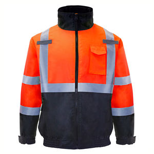 High-Viz Cotton Workwear Customized Logo High Visibility Safety Jacket Waterproof Jacket LED Flash Reflective Jacket - Product Image 2