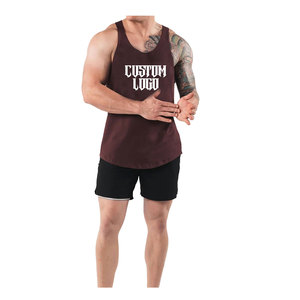 Débardeur d'entraînement en coton doux pour hommes avec logo personnalisé Gilet de musculation Gym Fitness Singlets - Product Image 2