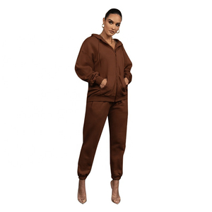 Wholesale Bulk Women Jogging Sweat Suits Custom Jogger Sweatsuit Tracksuit Set for Women 2025 - Product Image 5