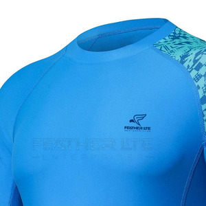 Nuevo OEM acepta camisa de manga larga de cuello redondo personalizado Rash Guard protección seguridad hombres deportes Rash Guard - Product Image 4