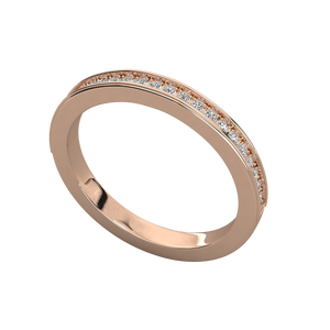 Bague solitaire en or massif 14 carats pour femme, diamant de laboratoire taille brillant rond - Product Image 5