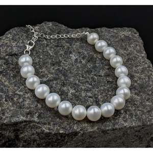 8mm Freshwater Pearl Beaded <b>Bracelet</b> Ball Shape <b>Bracelets</b> or <b>Bangles</b> - Product Image 3