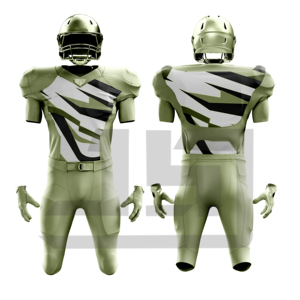 Ensemble de maillot et pantalon de football américain personnalisé, sublimé, respirant, tissu à séchage rapide, manches courtes, pour entraînements et matchs d'équipe - Product Image 5