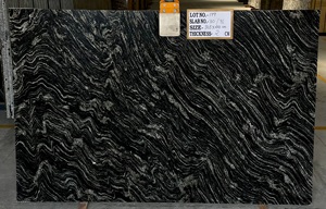 Pedra Natural Alta Qualidade Preço Por Atacado Polido Floresta Granito Preto Laje para Parede Piso E Bancadas Tabletops - Product Image 4