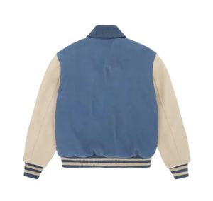 Veste universitaire pour homme sur mesure, double boutonnage, hiver, logo brodé, tissu tricoté respirant à séchage rapide - Product Image 2