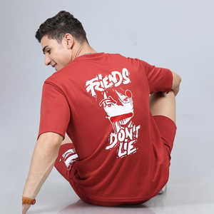 ชุดกางเกงขาสั้นของผู้ชายสำหรับฤดูร้อนเสื้อยืดระบายอากาศได้ดีมีโลโก้ตามสั่งสไตล์ลำลอง - Product Image 5