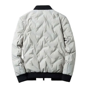 Chaqueta acolchada informal de invierno para hombre, de alta calidad, respetuosa con el medio ambiente, resistente al viento, tela de lona, cuello levantado, cierre de cremallera, venta al por mayor, 100% - Product Image 2