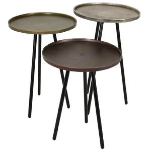 Table d'appoint ronde de luxe en aluminium moulé au sable pour salon et chambre à coucher Table basse en métal durable pour usage domestique - Product Image 1