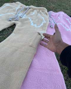 Pantalon de survêtement jambe droite personnalisé Streetwear 100% coton éponge française Vintage imprimé en détresse lavage à l'acide pantalons de survêtement hommes - Product Image 5