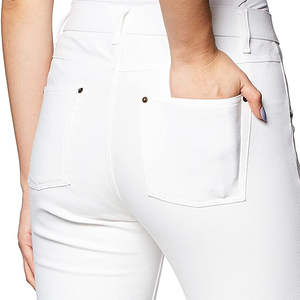 Custom Slim <b>Women</b> <b>Jean</b> Pants Straight Loose Fit Denim for <b>Women</b> <b>White</b> Dyed Front and Pockets Skinny <b>White</b> Denim <b>Jeans</b> - Product Image 6