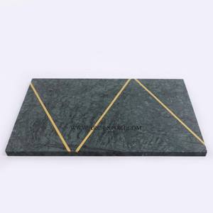 Lot de 2 planches à découper décoratives de table de qualité supérieure, matériel en bois de teck de différentes tailles, planche à découper en Inde - Product Image 3