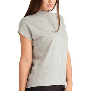 Camiseta de mujer de calidad superior con etiqueta personalizada Nueva moda 100% Camisetas de algodón orgánico para mujer Último estilo Camisetas de cantidad a granel - Product Image 5