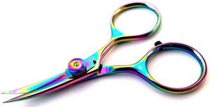 Arc-en-ciel Fly Tying Razor Scissor 4 "Curved Fine Blades Bouton réglable - Product Image 2