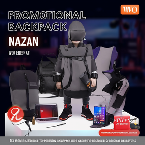 Nazan Personalized <b>Roll</b>-Top <b>Backpack</b> Custom Gadgets for Promotional Use - Product Image 3