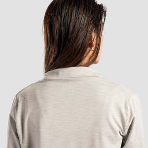 Autumn Yoga Cardigan in Silver Grey with Print Pattern and Button Decoration - Product Image 5