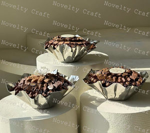 Tazón para Servir Chocolate de Diseño Moderno, Tazón de Acero Inoxidable Color Plateado, Calidad Deluxe, Forma Personalizable, Tazón para Alimentos - Product Image 2