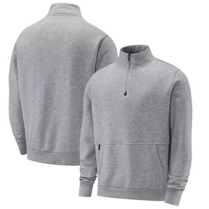 Sudadera con Capucha Larga Negra con Logotipo Personalizado de Alta Calidad al por Mayor, Sudadera con Capucha y Cierre de Cremallera 1/4 de Talla Grande - Product Image 6