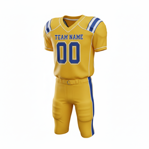 Conjunto de Uniforme de Fútbol Americano Personalizable con Camiseta y Pantalones Cortos con Posición para Logotipo Frontal - Product Image 3