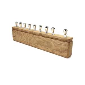Support de bougie Menorah en bois personnalisé en gros pour la décoration de Noël, centre de table de mariage, chandelier, décoration de table à domicile - Product Image 3