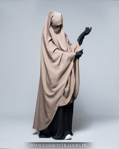 ผ้าคลุมศีรษะแบบกว้างพิเศษ แขนยาว ติดกระดุมแบบสแนป ผ้าไนดา ระบายอากาศได้ดี ผลิตจากโพลีเอสเตอร์ สำหรับสตรีมุสลิม บริการ OEM มีให้บริการ - Product Image 5