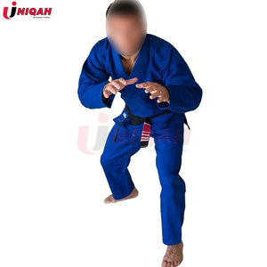 Durable Ripstop azul brasileño Jiu Jitsu Gi Karate entrenamiento partido uniforme traje con cinturones elásticos desgaste de artes marciales - Product Image 4