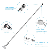 Support mural extérieur en aluminium et acier inoxydable pour mât de drapeau, kit de fixation pour drapeaux en gros