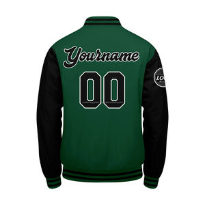 Chaqueta Varsity Personalizada y Elegante, 100% Lana, Resistente al Viento, Transpirable, con Cuello Alto, Iniciales Bordadas en la Parte Delantera, Logotipo Personalizado - Product Image 3