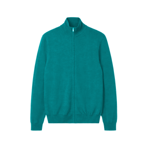 Custom <b>Men's</b> Winter 100% Cotton Zip-Up <b>Cardigan</b> Sweater Wholesale - Product Image 1