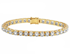 Minimalist Style S925 <b>Silver</b> With Moissanite Round Cut Diamonds Elegant Tennis Bracelet Perfect Gift <b>For</b> <b>Men</b> Women - Product Image 1