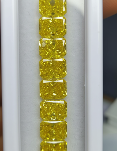 Diamante Sintético Cultivado en Laboratorio, Color Amarillo Brillante Radiante, Claridad VVS-VS, Relleno, para Anillo de Compromiso, Joyería - Product Image 3