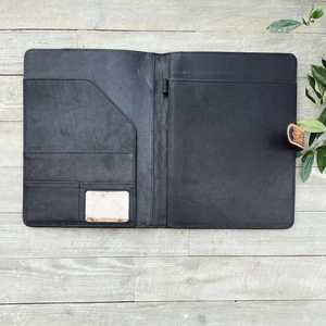 Customizable Genuine Leather Tassel Zipper Eco-Friendly Western <b>A4</b>/A5 <b>Portfolio</b> Organizer for Filing Documents Travel Best Price - Product Image 3