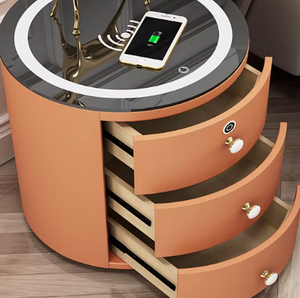 Luxury <b>Wood</b> <b>Desk</b> <b>with</b> Fingerprint Lock <b>Drawers</b> - Product Image 1