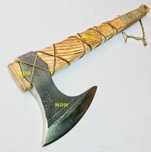 Ascia Ragnar fatta a mano personalizzata all'ingrosso forgiata a mano in acciaio al carbonio Vikings Movie Axe Of Ragnar lothspray Knife Sword ax's