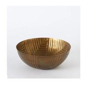 Bulk Manufacturer of Curved Design Hot Selling Black Color <b>Metal</b> <b>Bowl</b> With Golden Finish With Sizes 25x21x13 cm - Product Image 6