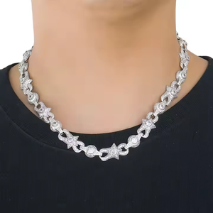 Statement Cuban <b>Chain</b> Necklace Moissanite Diamond Premium <b>Iced</b> <b>Out</b> Hip Hop Jewelry For Modern Lifestyle Looks From India - Product Image 5