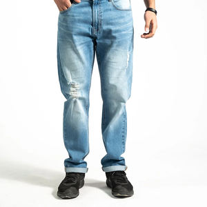 กางเกงยีนส์ผู้ชายทรงตรงกลางลำตัว คุณภาพพรีเมียม ระบายอากาศได้ดี เนื้อผ้ายืดหยุ่น ออกแบบโลโก้ได้ตามต้องการ รับผลิตแบรนด์ส่วนตัว - Product Image 4