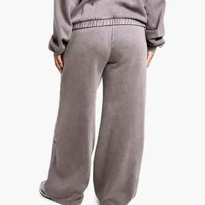 Dernier chocolat personnalisé femmes surdimensionné jambe droite Joggers éponge polaire doux au toucher tissu pantalons de survêtement femmes pantalons et pantalons - Product Image 6