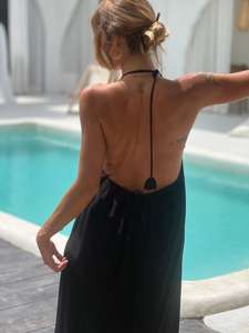 Bloc de coton imprimé robe femmes porter main bloc imprimé longue robe été porter décontracté tunique ample et coupe confortable robe - Product Image 5