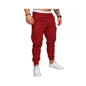 Men's Casual Cargo Pants High Waist Elastic Drawstring Multiple Pockets <b>Canvas</b> Jogger Lightweight Quick Dry Breathable Winter - Product Image 3